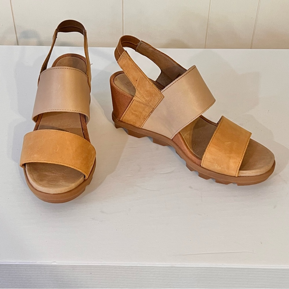 Sorel Joanie II Slingback Wedge Leather Sandal